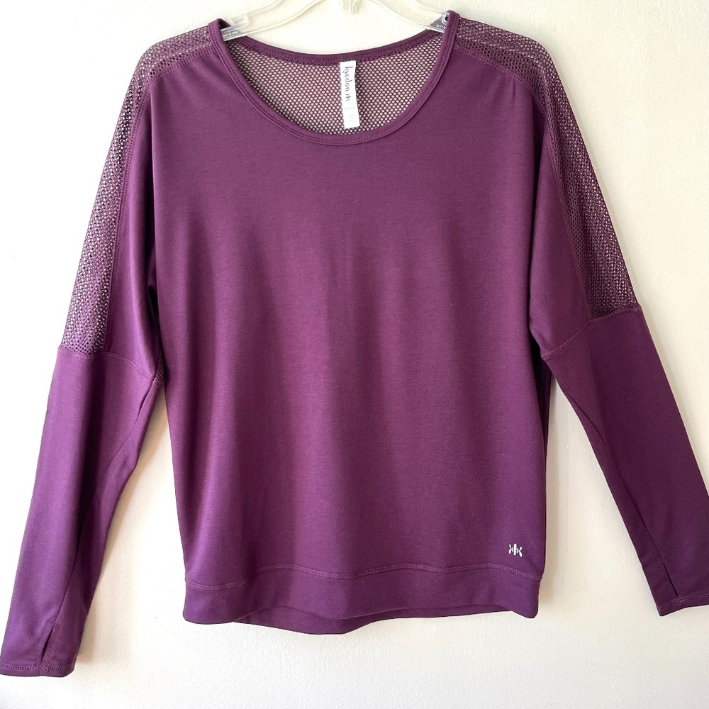 Kyodan Sz M Lightweight Open Mesh‎ Long Sleeve Running Shirt Top Thumbholes
